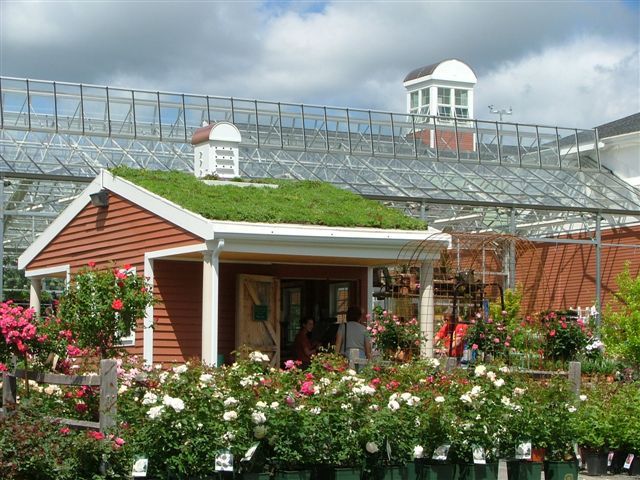 a shot of the Briggs Nursery from the outside using the Specialty Structures and Vail Atrium greenhouses from Prospiant