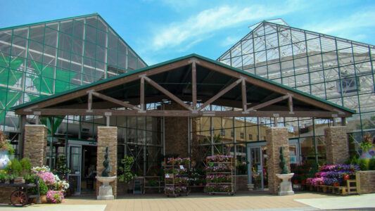 External shot of retail greenhouse structure