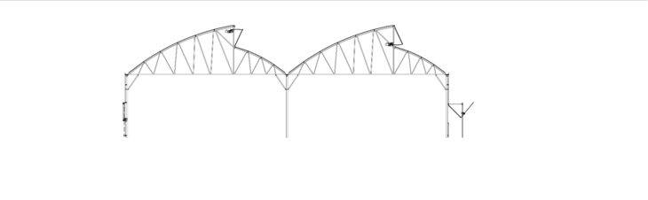 CAD drawing showing truss design for peak venting and other venting options